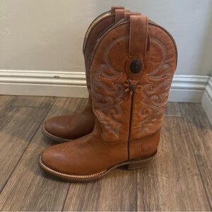 Tombstone Boots, Arena Queen Western Cowgirl Brown Square Toe Women’s 9.5